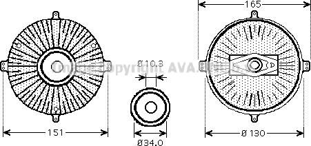 Prasco MSC413 - kvačilo, ventilator hladnjaka www.molydon.hr