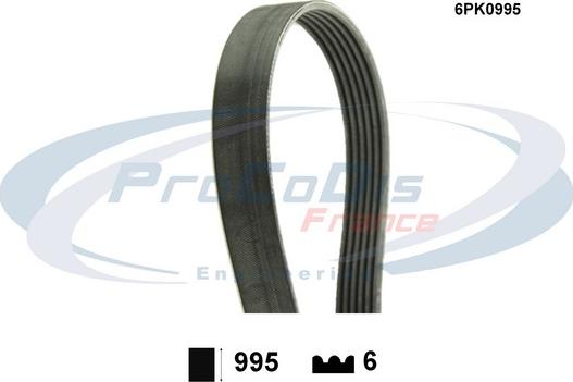Procodis France 6PK0995 - Klinasti rebrasti remen  www.molydon.hr