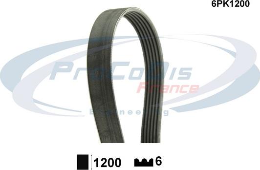 Procodis France 6PK1200 - Klinasti rebrasti remen  www.molydon.hr