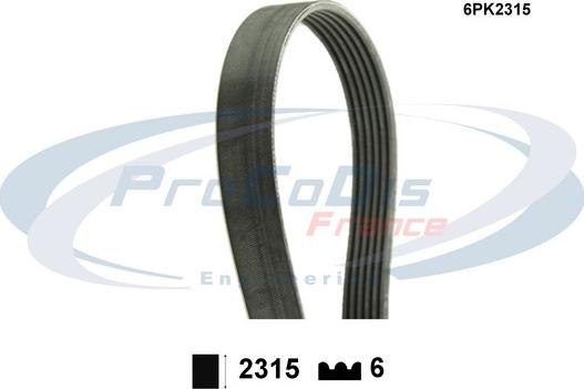 Procodis France 6PK2315 - Klinasti rebrasti remen  www.molydon.hr