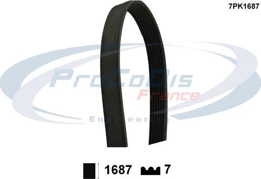 Procodis France 7PK1687 - Klinasti rebrasti remen  www.molydon.hr