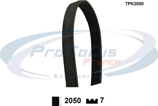 Procodis France 7PK2050 - Klinasti rebrasti remen  www.molydon.hr