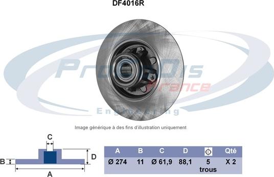 Procodis France DF4016R - Kočioni disk www.molydon.hr
