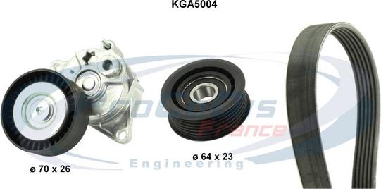 Procodis France KGA5004 - Garnitura klinastog rebrastog remena www.molydon.hr
