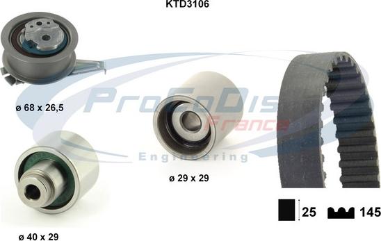 Procodis France KTD3106 - Komplet zupčastog remena www.molydon.hr