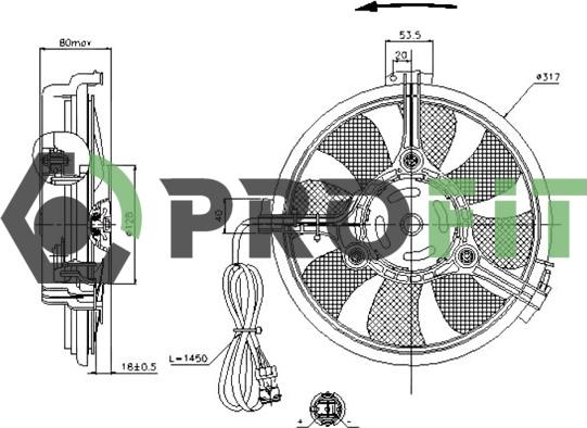 Profit 1850-0001 - Ventilator, hladjenje motora www.molydon.hr