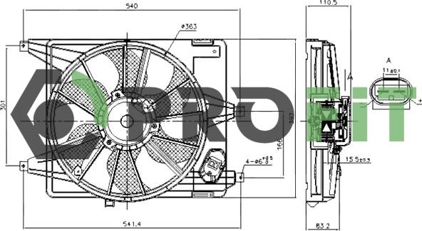 Profit 1850-0023 - Ventilator, hladjenje motora www.molydon.hr
