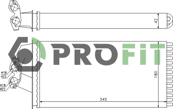 Profit 1760-0309 - Izmjenjivač topline, grijanje unutrasnjeg prostora www.molydon.hr