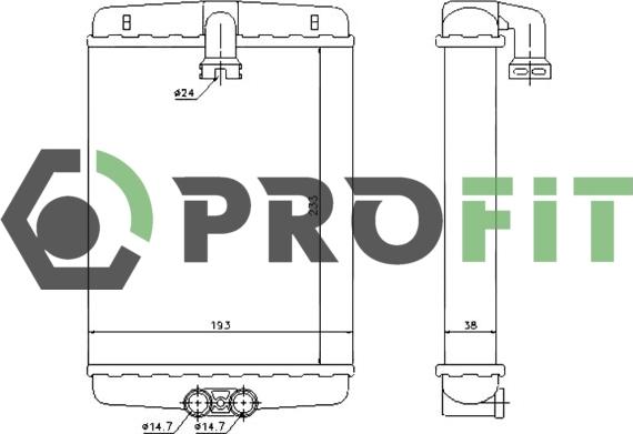 Profit 1760-0300 - Izmjenjivač topline, grijanje unutrasnjeg prostora www.molydon.hr