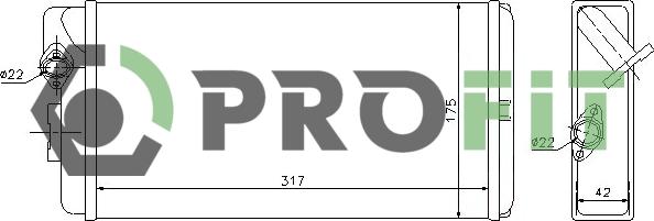 Profit 1760-0310 - Izmjenjivač topline, grijanje unutrasnjeg prostora www.molydon.hr