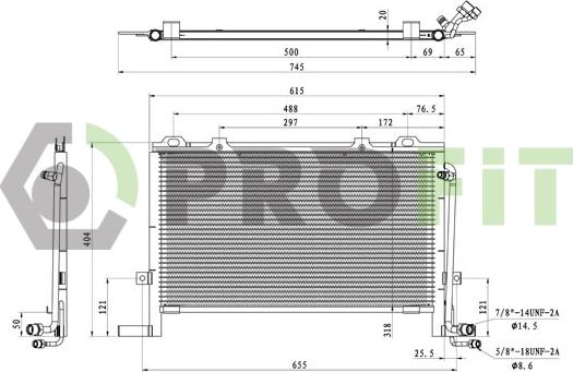 Profit 1770-0316 - Kondenzator, klima-Uređaj www.molydon.hr