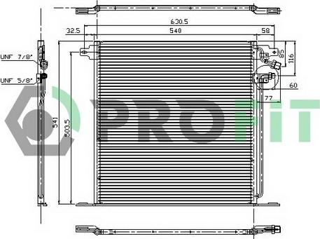 Profit PR 3560C1 - Kondenzator, klima-Uređaj www.molydon.hr