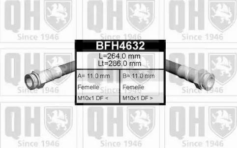 Quinton Hazell BFH4632 - Kočiono crijevo, lajtung www.molydon.hr