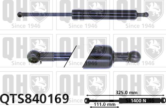 Quinton Hazell QTS840169 - Plinski amortizer, prtljaznik/utovarni prostor www.molydon.hr