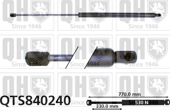 Quinton Hazell QTS840240 - Plinski amortizer, prtljaznik/utovarni prostor www.molydon.hr