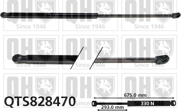 Quinton Hazell QTS828470 - Plinski amortizer, hauba motora www.molydon.hr