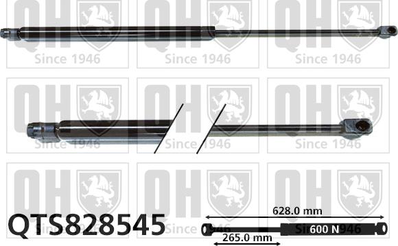Quinton Hazell QTS828545 - Plinski amortizer, prtljaznik/utovarni prostor www.molydon.hr
