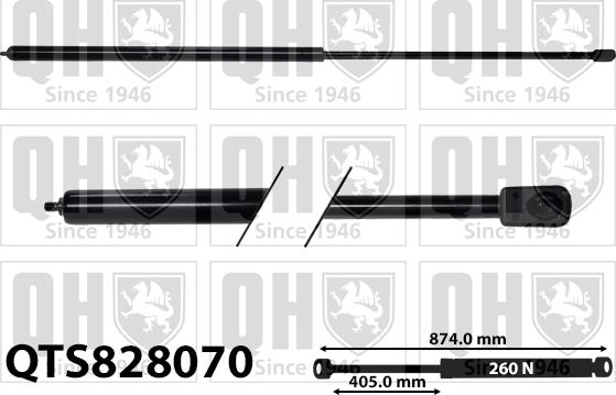 Quinton Hazell QTS828070 - Plinski amortizer, hauba motora www.molydon.hr