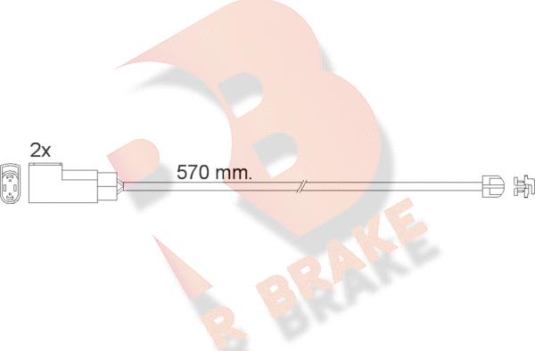 R Brake 610463RB - Signalni kontakt, trosenje kočione plocice www.molydon.hr