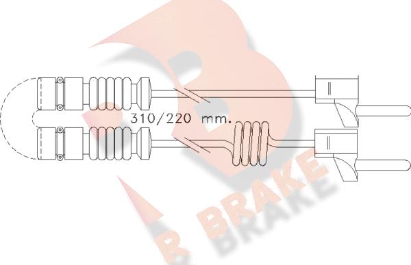 R Brake 610221RB - Signalni kontakt, trosenje kočione plocice www.molydon.hr