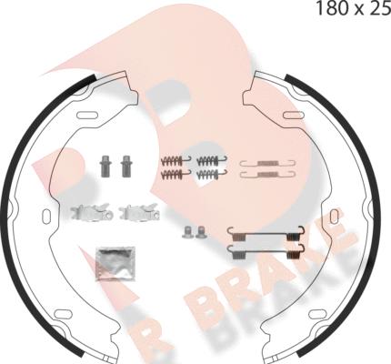 R Brake 79RBPB4015 - Komplet kočionih obloga, rucna kočnica www.molydon.hr