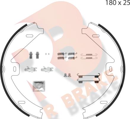 R Brake 79RBPB4016 - Komplet kočionih obloga, rucna kočnica www.molydon.hr