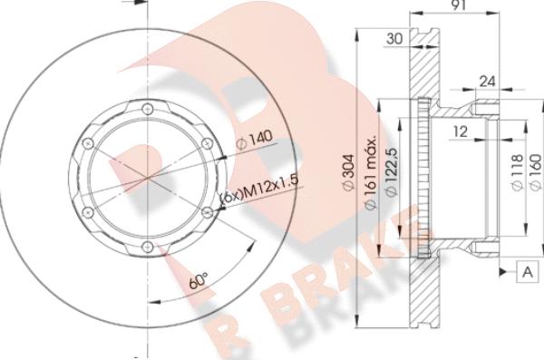 R Brake 78RBD14240 - Kočioni disk www.molydon.hr
