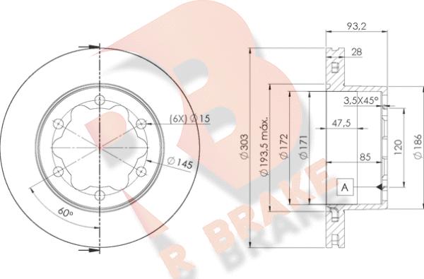 R Brake 78RBD10192 - Kočioni disk www.molydon.hr