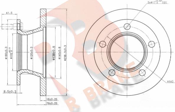 R Brake 78RBD10372 - Kočioni disk www.molydon.hr