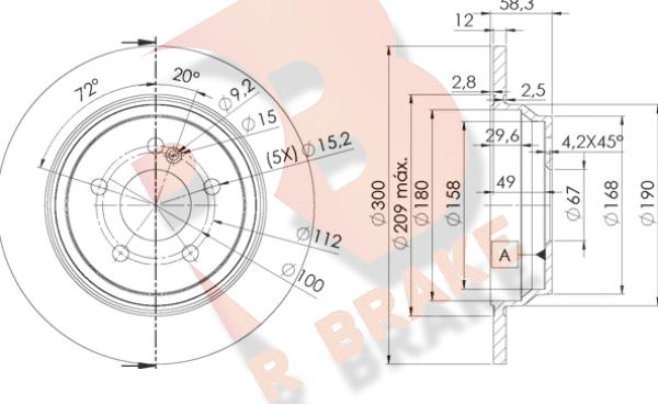 R Brake 78RBD12591 - Kočioni disk www.molydon.hr
