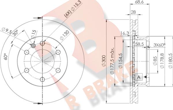 R Brake 78RBD20190 - Kočioni disk www.molydon.hr