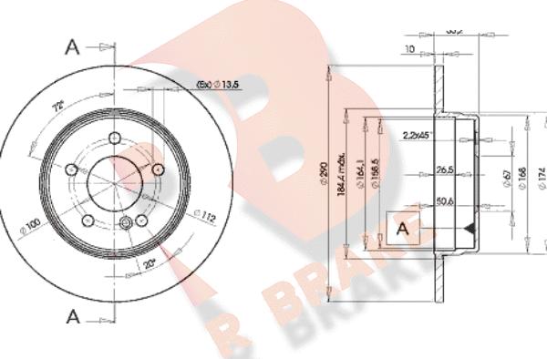 R Brake 78RBD23412 - Kočioni disk www.molydon.hr
