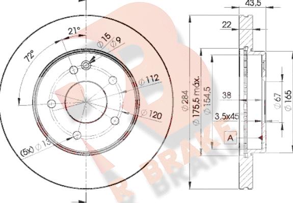 R Brake 78RBD23182 - Kočioni disk www.molydon.hr