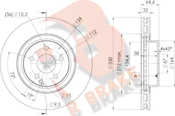 R Brake 78RBD22593 - Kočioni disk www.molydon.hr
