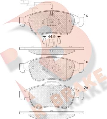 R Brake RB1915-203 - Komplet Pločica, disk-kočnica www.molydon.hr