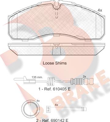 R Brake RB1499-203 - Komplet Pločica, disk-kočnica www.molydon.hr