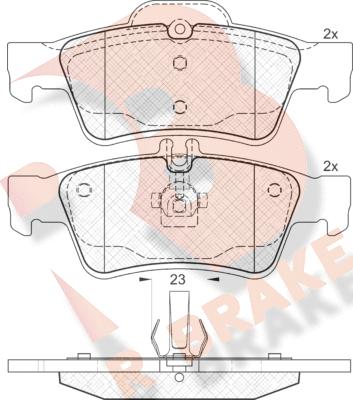 R Brake RB1576 - Komplet Pločica, disk-kočnica www.molydon.hr