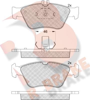 R Brake RB1115-396 - Komplet Pločica, disk-kočnica www.molydon.hr
