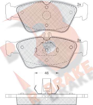 R Brake RB1115 - Komplet Pločica, disk-kočnica www.molydon.hr
