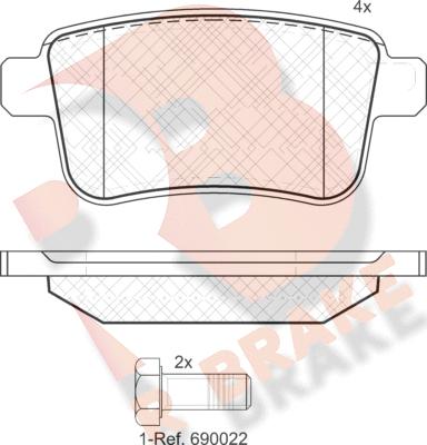 R Brake RB1855 - Komplet Pločica, disk-kočnica www.molydon.hr