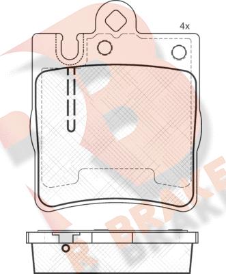 R Brake RB1312-202 - Komplet Pločica, disk-kočnica www.molydon.hr