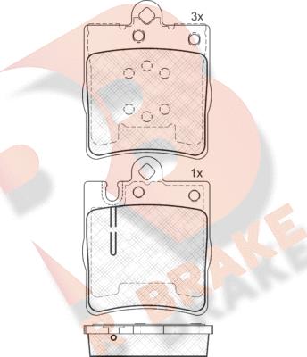 R Brake RB1312 - Komplet Pločica, disk-kočnica www.molydon.hr