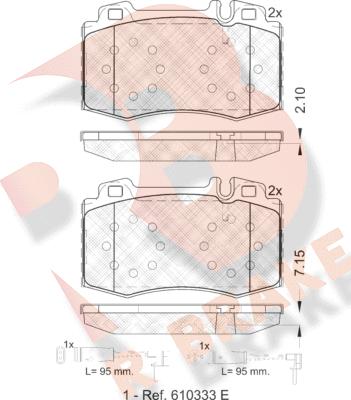 R Brake RB1389-203 - Komplet Pločica, disk-kočnica www.molydon.hr