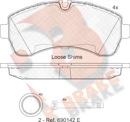 R Brake RB1785 - Komplet Pločica, disk-kočnica www.molydon.hr