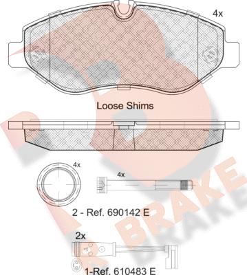 R Brake RB1786-203 - Komplet Pločica, disk-kočnica www.molydon.hr