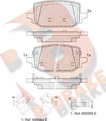 R Brake RB2466 - Komplet Pločica, disk-kočnica www.molydon.hr
