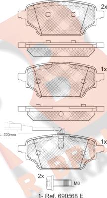 R Brake RB2474-203 - Komplet Pločica, disk-kočnica www.molydon.hr