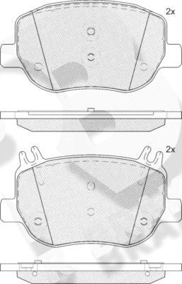 R Brake RB2504 - Komplet Pločica, disk-kočnica www.molydon.hr