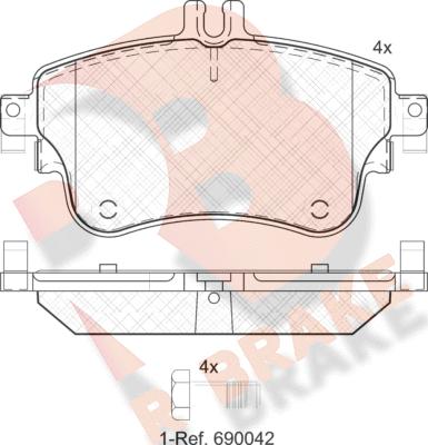 R Brake RB2062 - Komplet Pločica, disk-kočnica www.molydon.hr