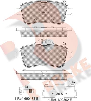 R Brake RB2072-200 - Komplet Pločica, disk-kočnica www.molydon.hr